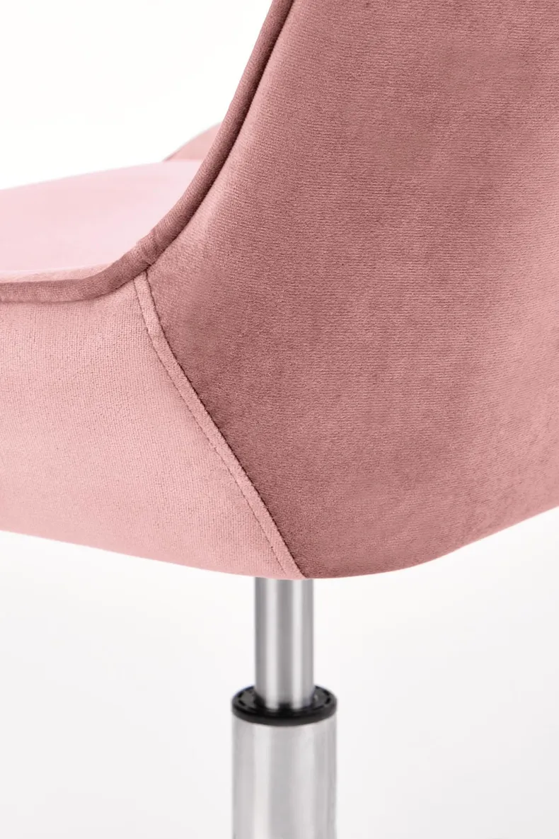 Кресло компьютерное офисное вращающееся HALMAR RICO, розовый бархат фото №10
