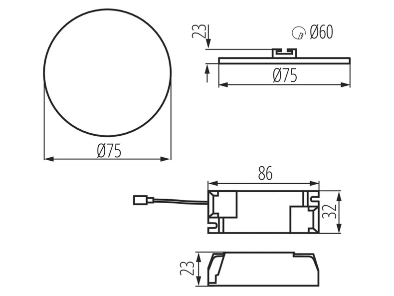 BRW Arel LED, плафон для ванной комнаты 083899 фото №2