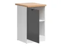 BRW Базовый шкаф для кухни Junona Line 50 см левый с графитовой столешницей, белый/графит/дуб крафт голд D1D/50/82_L_ZBL-BI/GF/DCRZ фото thumb №3
