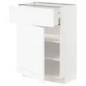 IKEA METOD МЕТОД / MAXIMERA МАКСІМЕРА, підлогова шафа з шухлядами та дверц, білий Енкопінг / білий імітація дерева, 60x37 см 594.734.36 фото thumb №1