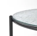 Журнальный столик стеклянный круглый HALMAR ROSALIA, 70x70 см, прозрачный/черный фото thumb №3