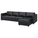IKEA VIMLE ВІМЛЕ, 4-місний диван, з шезлонгом/Гранн/Бомстад чорний 093.067.08 фото thumb №1