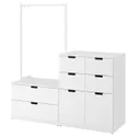 IKEA NORDLI НОРДЛИ, комод с 8 ящиками, белый, 160x169 см 692.953.49 фото thumb №1
