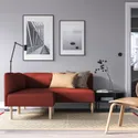 IKEA LILLEHEM ЛІЛЛЕХЕМ, модульний кутовий диван, 2-місний, ГУННАРЕД/коричнево-червоний деревина 995.362.91 фото thumb №2