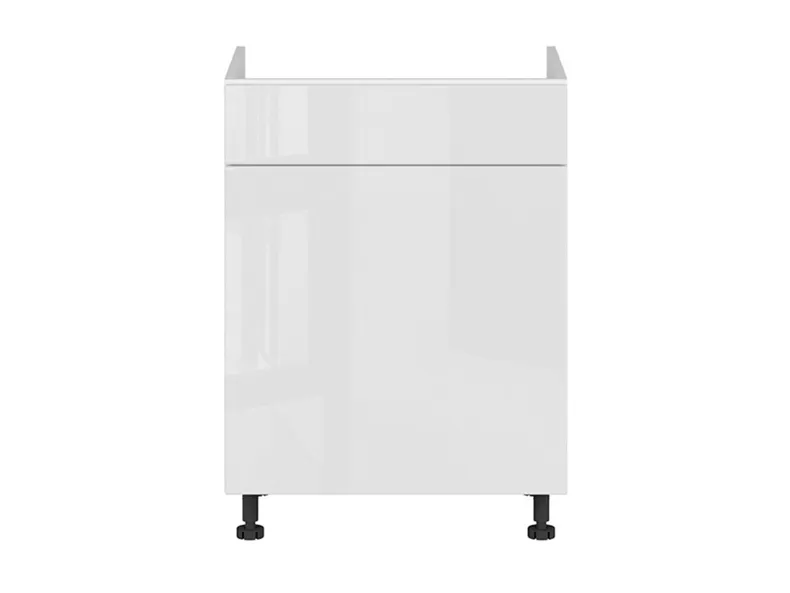 BRW кухонна тумба під мийку Top Line 60 см з шухлядою з плавним закриттям білий глянець, альпійський білий/глянцевий білий TV_DKS_60/82_STB/B-BAL/BIP фото №1