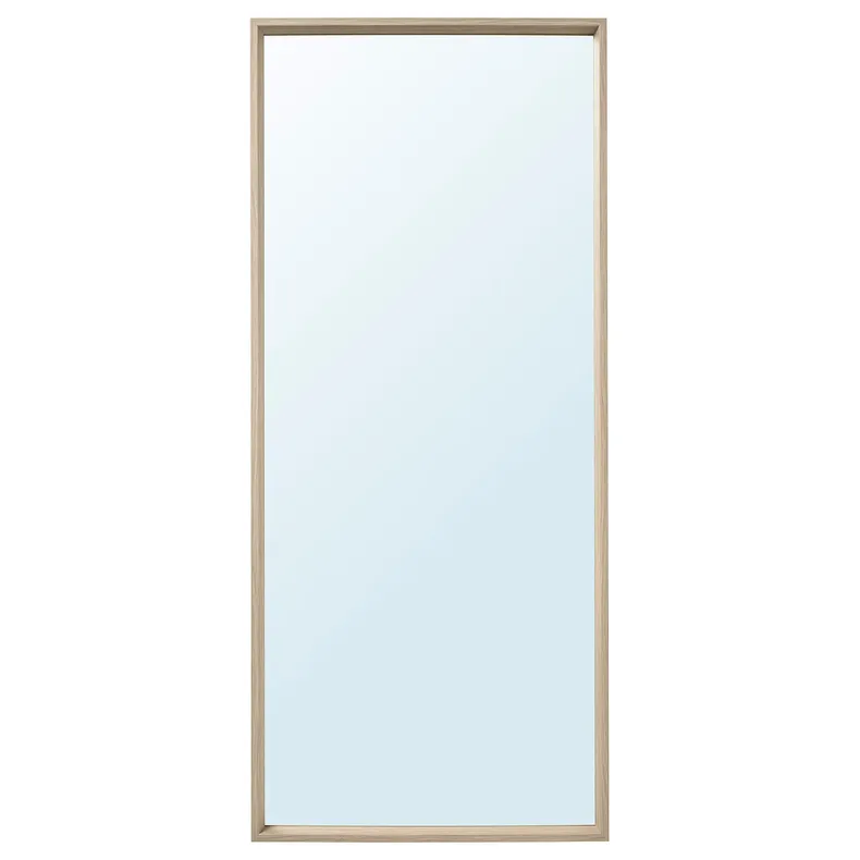 IKEA NISSEDAL НИССЕДАЛЬ, зеркало, белый крашеный дуб, 65x150 см 203.908.71 фото №1