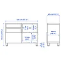 IKEA BESTÅ БЕСТО, тумба для телевізора з дверцятами, білий / Västerviken / Stubbarp темно-сірий, 120x42x74 см 794.205.07 фото thumb №8