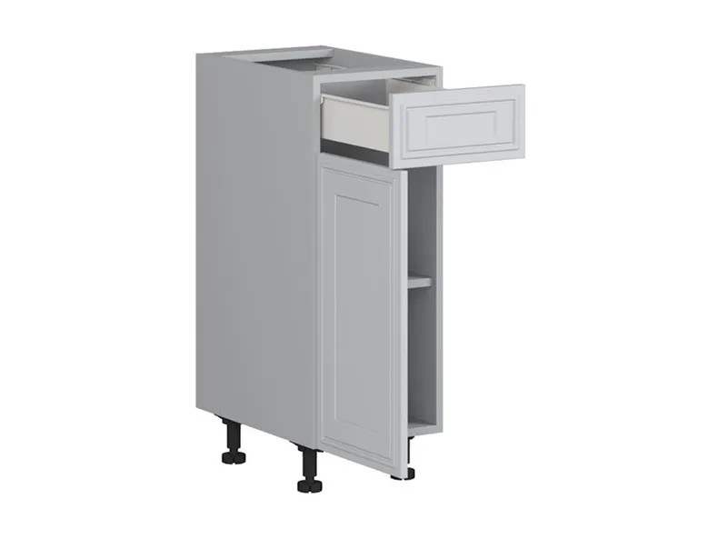 BRW Нижний кухонный шкаф Verdi 30 см левый с выдвижным ящиком светло-серый матовый, греноловый серый/светло-серый матовый FL_D1S_30/82_L/SMB-SZG/JSZM фото №3