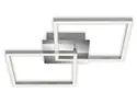 BRW Каркасний світлодіодний 2-місний металевий стельовий світильник сріблястий 085524 фото thumb №1