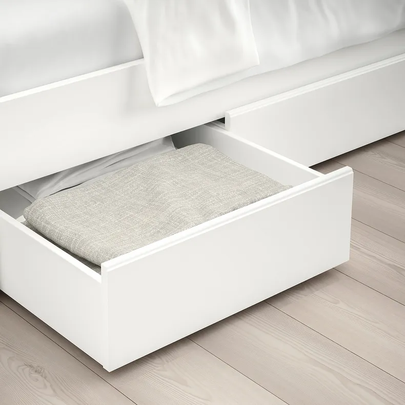 IKEA SONGESAND СОНГЕСАНД, каркас ліжка, 2 коробки для зберіг, білий / ЛУРОЙ, 160x200 см 592.412.53 фото №9