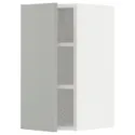 IKEA METOD МЕТОД, навесной шкаф с полками, белый / светло-серый, 30x60 см 395.381.51 фото thumb №1