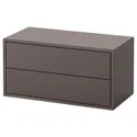 IKEA EKET ЕКЕТ, шафа з 2 шухлядами, темно-сірий, 70x35x35 см 803.449.23 фото thumb №1