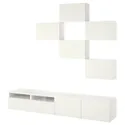 IKEA BESTÅ БЕСТО, шкаф для ТВ, комбинация, белый / Лапвикен, 240x42x230 см 994.767.96 фото thumb №1