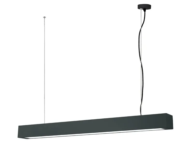 BRW Підвісний світлодіодний світильник Ibros зі змінним світлом, колір чорний 091397 фото №1