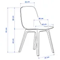 IKEA VOXLÖV ВОКСЛЁВ / ODGER ОДГЕР, стол и 4 стула, бамбук / антрацит, 180x90 см 493.886.79 фото thumb №4