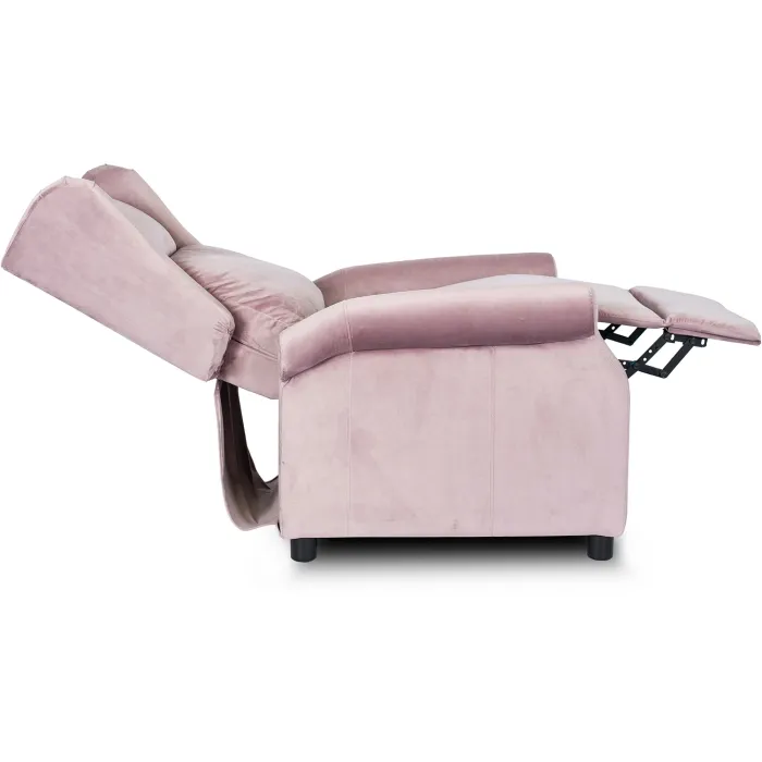 Кресло реклайнер бархатное MEBEL ELITE SIMON Velvet, розовый фото №6