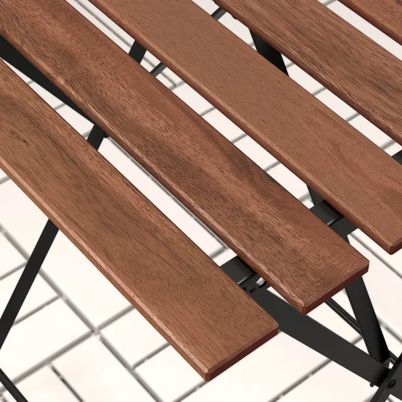 IKEA TÄRNÖ ТЕРНО, стіл+2 стільці, вуличний, чорний/світло-коричнева морилка 698.984.15 фото №5