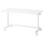 IKEA MITTZON МІТТЗОН, складаний стіл на коліщатах, білий, 140x70 см 205.279.54 фото
