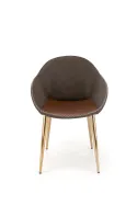 Кухонний стілець HALMAR K304 темно-сірий/коричневий/золотистий хром фото thumb №5