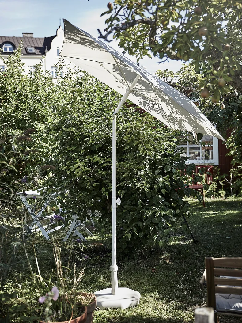 IKEA TVETÖ ТВЕТЕ, парасоля від сонця, похилий/сірий бежевий білий, 180x145 см 804.688.57 фото №3