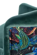 Крісло м'яке HALMAR PAGONI темно-зелений/чорний (тканина Bluvel #78) фото thumb №7