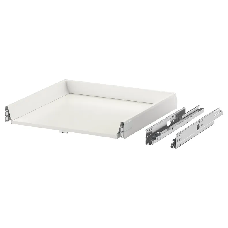IKEA EXCEPTIONELL ЭКСЕПТИОНЕЛЛЬ, низкий ящик с нажимным механизмом, белый, 60x60 см 004.478.16 фото №1