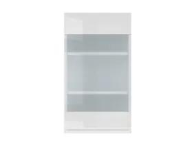 BRW Левый верхний кухонный шкаф Sole 40 см с витриной белый глянец, альпийский белый/глянцевый белый FH_G_40/72_LV-BAL/BIP фото