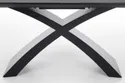 Обідній стіл розкладний HALMAR SILVESTRO 180-220x89 см, стільниця - темно-сірий, ніжка - чорний фото thumb №6