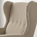 IKEA STRANDMON СТРАНДМОН, крісло та підставка для ніг, КЕЛІНГЕ бежевий 794.839.05 фото thumb №3