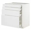 IKEA METOD МЕТОД / MAXIMERA МАКСИМЕРА, напольный шкаф 4 фасада / 4 ящика, белый / Стенсунд белый, 80x60 см 994.095.04 фото thumb №1