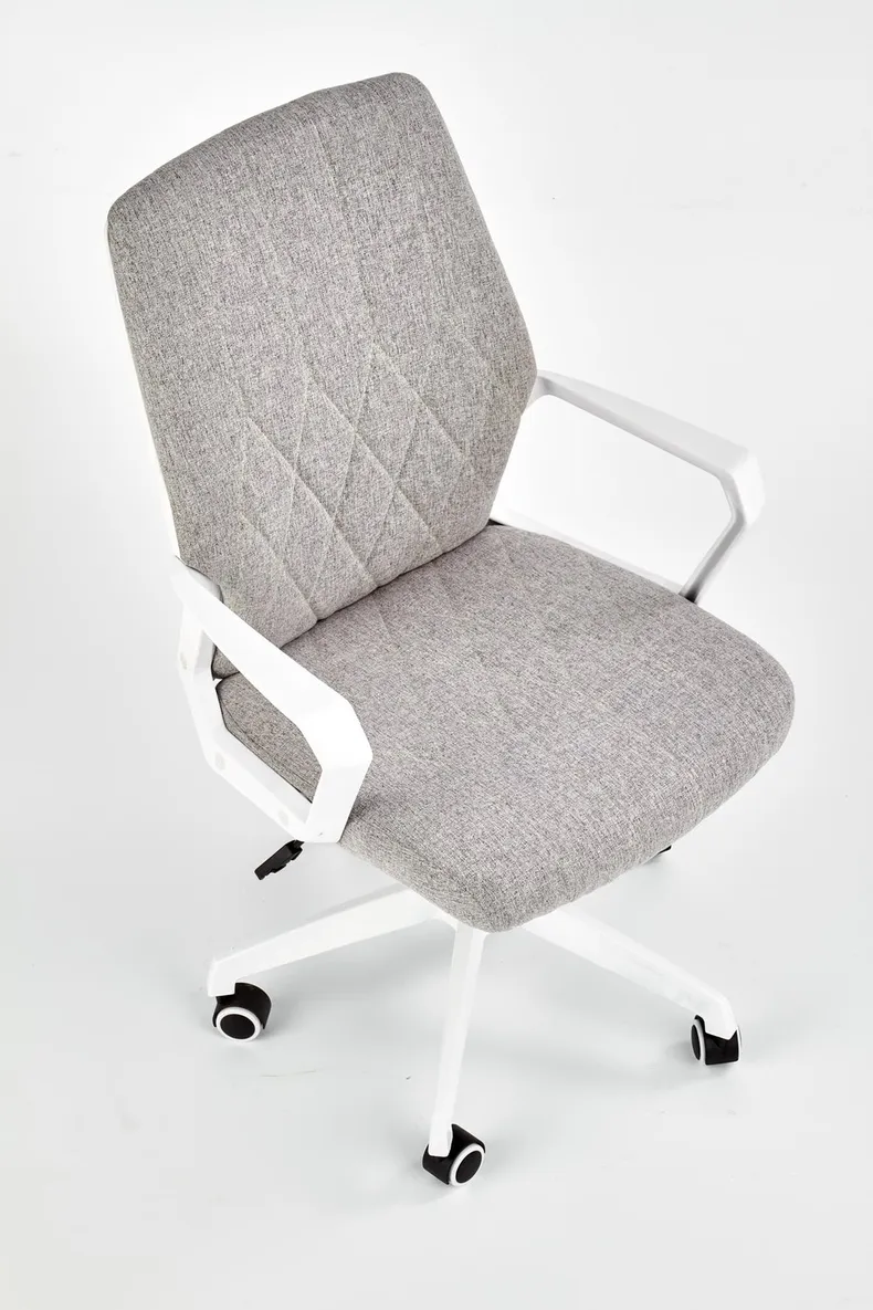 Крісло комп'ютерне офісне обертове HALMAR SPIN 2 сірий / білий фото №7