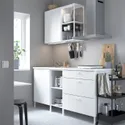 IKEA ENHET ЕНХЕТ, кухня, білий, 183x63.5x222 см 393.374.21 фото thumb №2