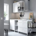 IKEA ENHET ЭНХЕТ, кухня, белый, 183x63.5x222 см 393.374.21 фото thumb №2