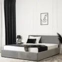Ліжко двоспальне оксамитове MEBEL ELITE MONICA Velvet, 160x200, Сірий фото thumb №6