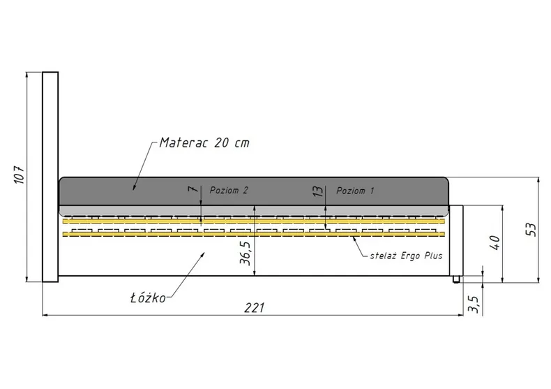 BRW Wiktoria II, кровать 160, Ривьера 38 Зеленый LO-WIKTORIA_II-160X200-G2_B86585 фото №3