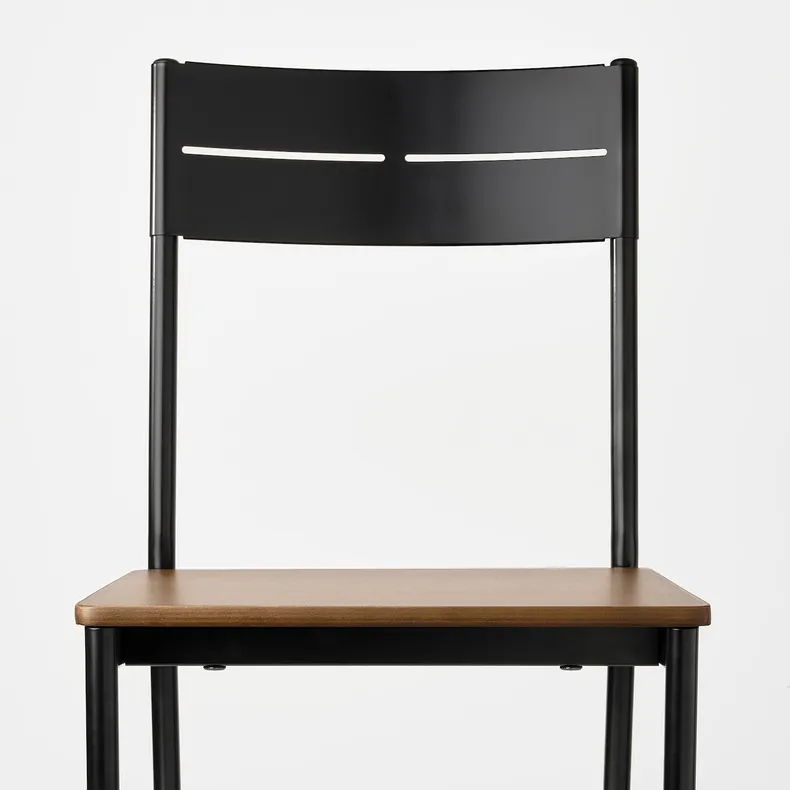 IKEA SANDSBERG САНДСБЕРГ / SANDSBERG САНДСБЕРГ, стіл+4 стільці, чорний / чорний, 110x67 см 494.204.10 фото №8