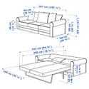 IKEA GRÖNLID ГРЁНЛИД, 3-местный диван-кровать, Hillared антрацит 995.364.46 фото thumb №6