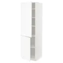 IKEA METOD МЕТОД, висока шафа із полицями / 2 дверцят, білий Енкопінг / білий імітація дерева, 60x60x200 см 894.735.19 фото thumb №1