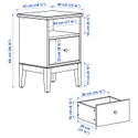 IKEA IDANÄS ИДАНЭС, тумба прикроватная, тёмно-коричневый с пятнами, 47x40 см 804.588.15 фото thumb №5