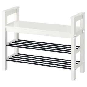 IKEA HEMNES ХЕМНЭС, скамья с полкой для обуви, белый, 85x32x65 см 002.438.00 фото