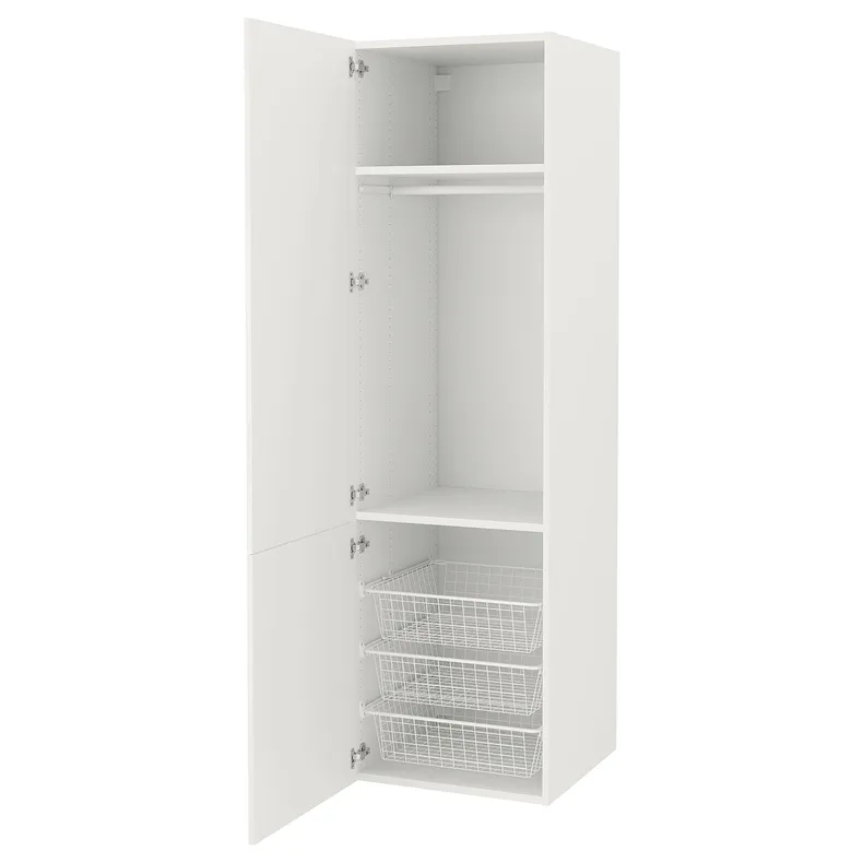 IKEA ENHET ЕНХЕТ, шафа, білий, 60x62x210 см 894.355.70 фото №1