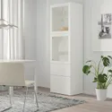 IKEA BESTÅ БЕСТО, комбинация д / хранения+стекл дверц, белый / Лапвикен белое прозрачное стекло, 60x42x193 см 494.125.37 фото thumb №6