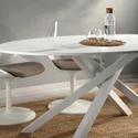 IKEA MARIEDAMM МАРІЕДАММ, стіл, білий / імітація каменю білий, 180x100 см 405.563.18 фото thumb №5