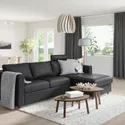 IKEA VIMLE ВІМЛЕ, 3-місний диван, з шезлонгом з підголовником/Grann/Bomstad чорний 093.062.61 фото thumb №2