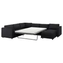 IKEA VIMLE ВІМЛЕ, кутовий диван-ліжко, 5-місний, з шезлонгом / антрацит пагорбкуватий 995.369.84 фото thumb №1