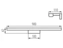 BRW Asten LED настенный светильник для ванной комнаты алюминий черный 083857 фото thumb №2