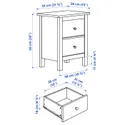 IKEA HEMNES ХЕМНЕС, меблі для спальні, комплект із 3 предметаетів, біла морилка, 80x200 см фото thumb №8