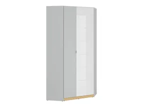 BRW Угловой шкаф Nandu 93x93 см светло-серый/полированный дуб/глянец белый, светло-серый/полированный дуб/глянцевый белый SZFN2D-JSZ/DP/BIP фото