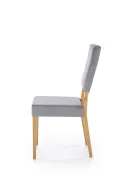 Кухонний стілець HALMAR Sorbus, оббивка - сірий, ніжки - дуб медовий (1шт=2шт) фото thumb №2