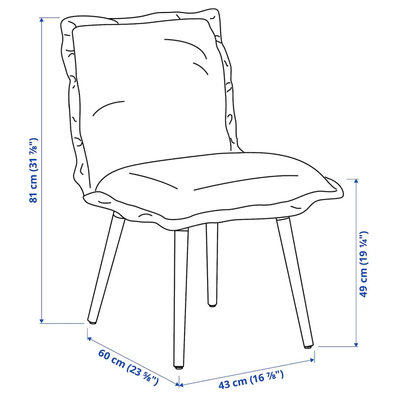 IKEA KLINTEN КЛІНТЕН, стілець, коричневий / Кіланда світло-бежевий 005.468.78 фото №7